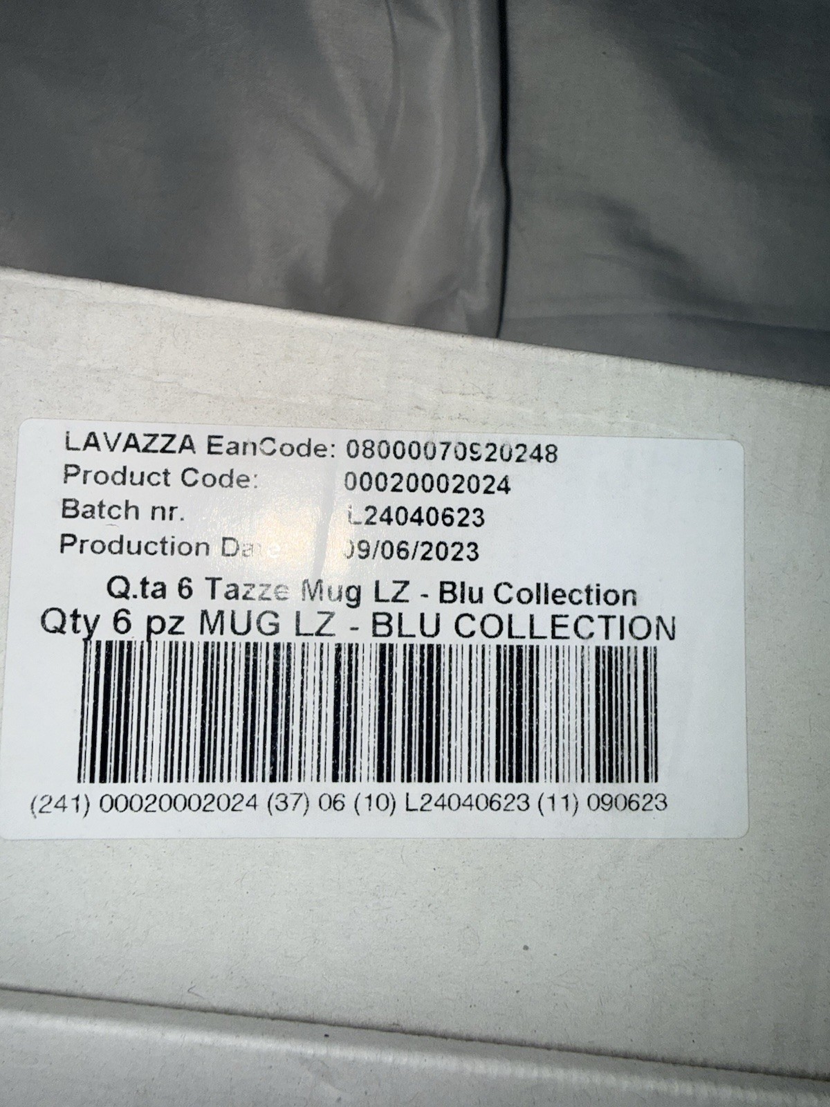 Set of 6 Lavazza Blu Collection Espresso Mugs Porcelain Cups White Portugal New