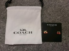 Coach Cherry Stud Earrings With Dust Bag Brand new 