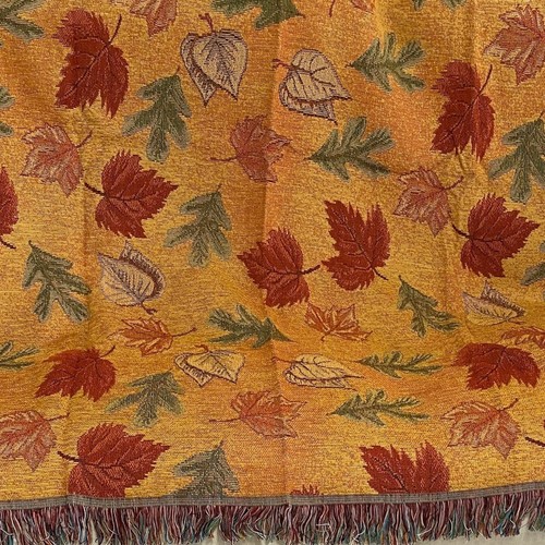 Coperta da lancio arazzo foglie autunnali gettata 50x60" NUOVA - Foto 5 di 9