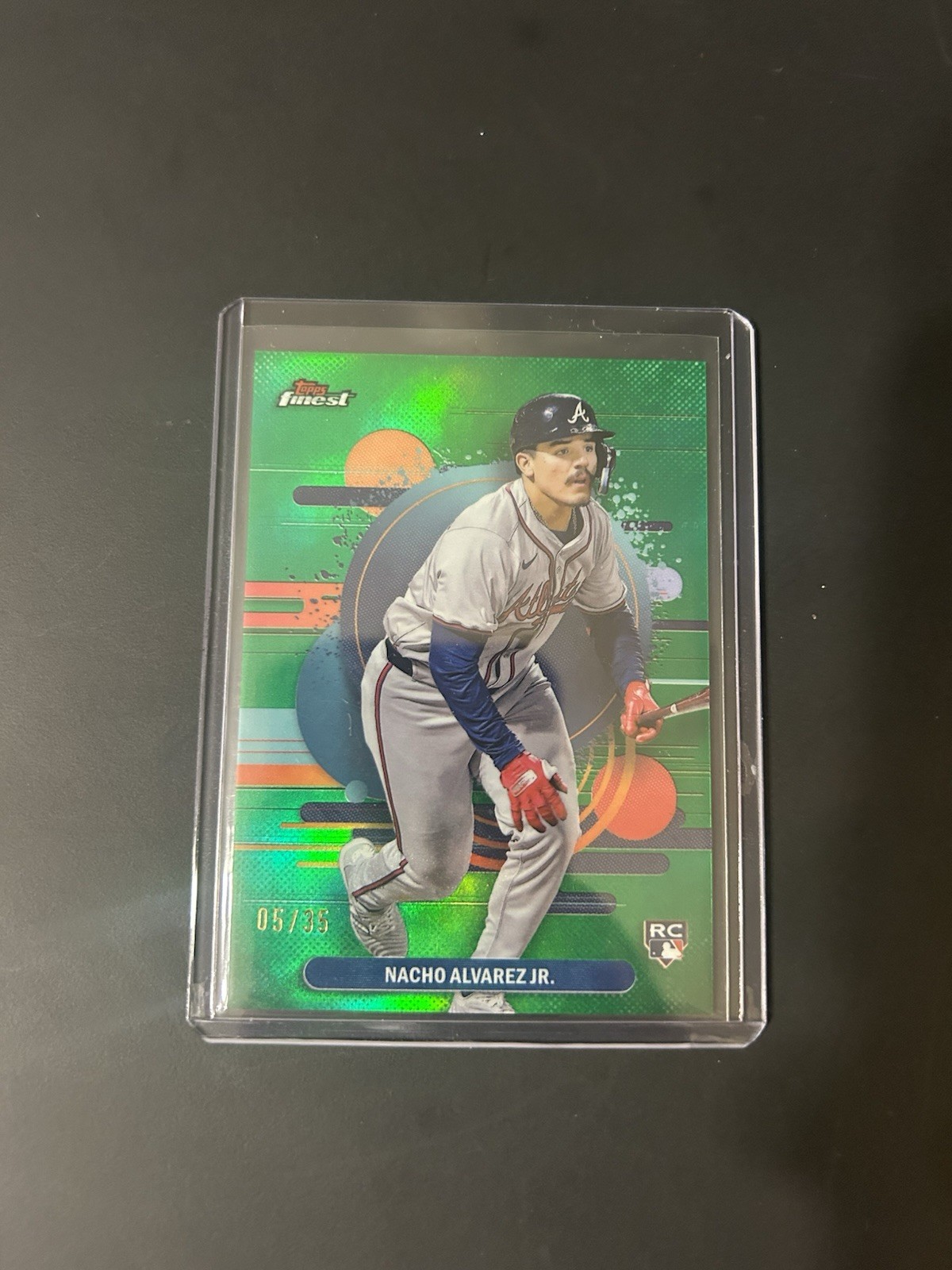 2025 Topps Finest Baseball Nacho Alvarez Jr. GREEN RC 05/35 #140 -Atlanta Braves