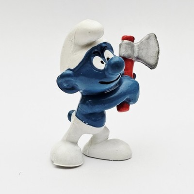 Peyo BULLY Die Schlümpfe 2'' Sammelfigur HOLZHACKER SCHLUMPF Axt Beil Smurf