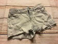 Art Class Denim Jean Shorts Girls 6/7 Light Wash Distressed Summer Playwear
