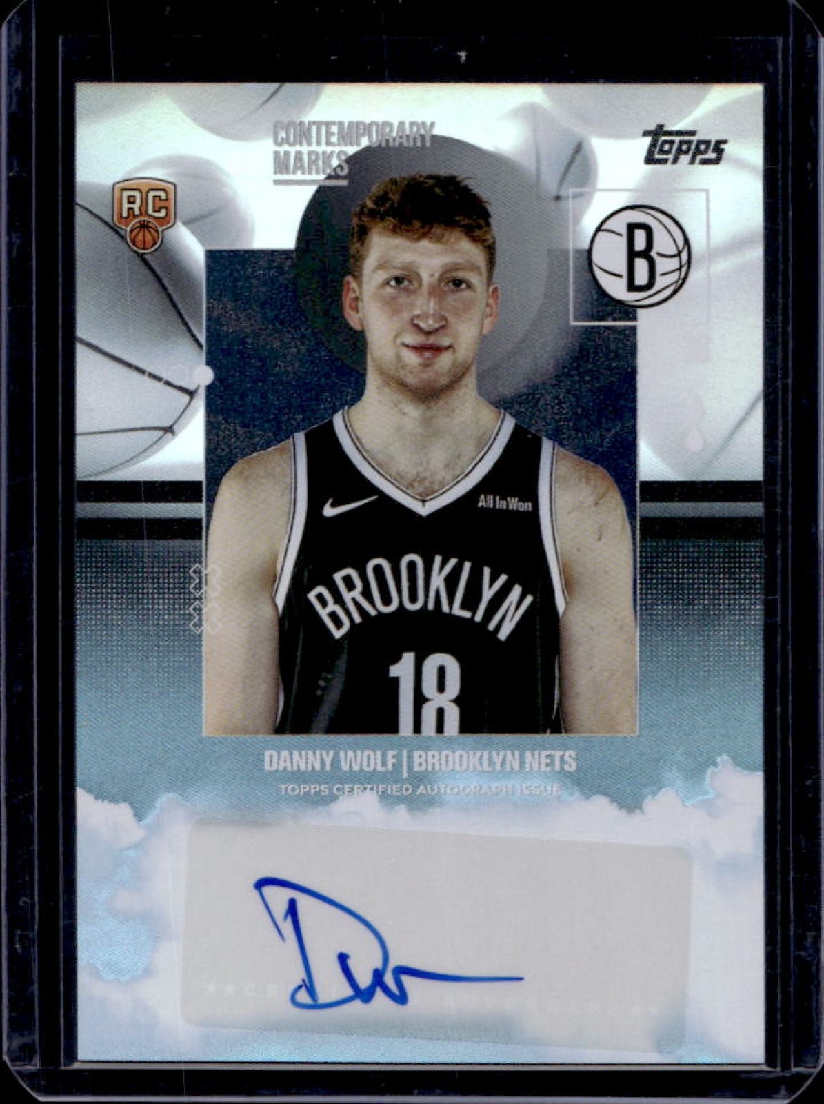 2025-26 Topps Danny Wolf Contemporary Marks RC Rainbow Foil Auto #CM-DW Nets