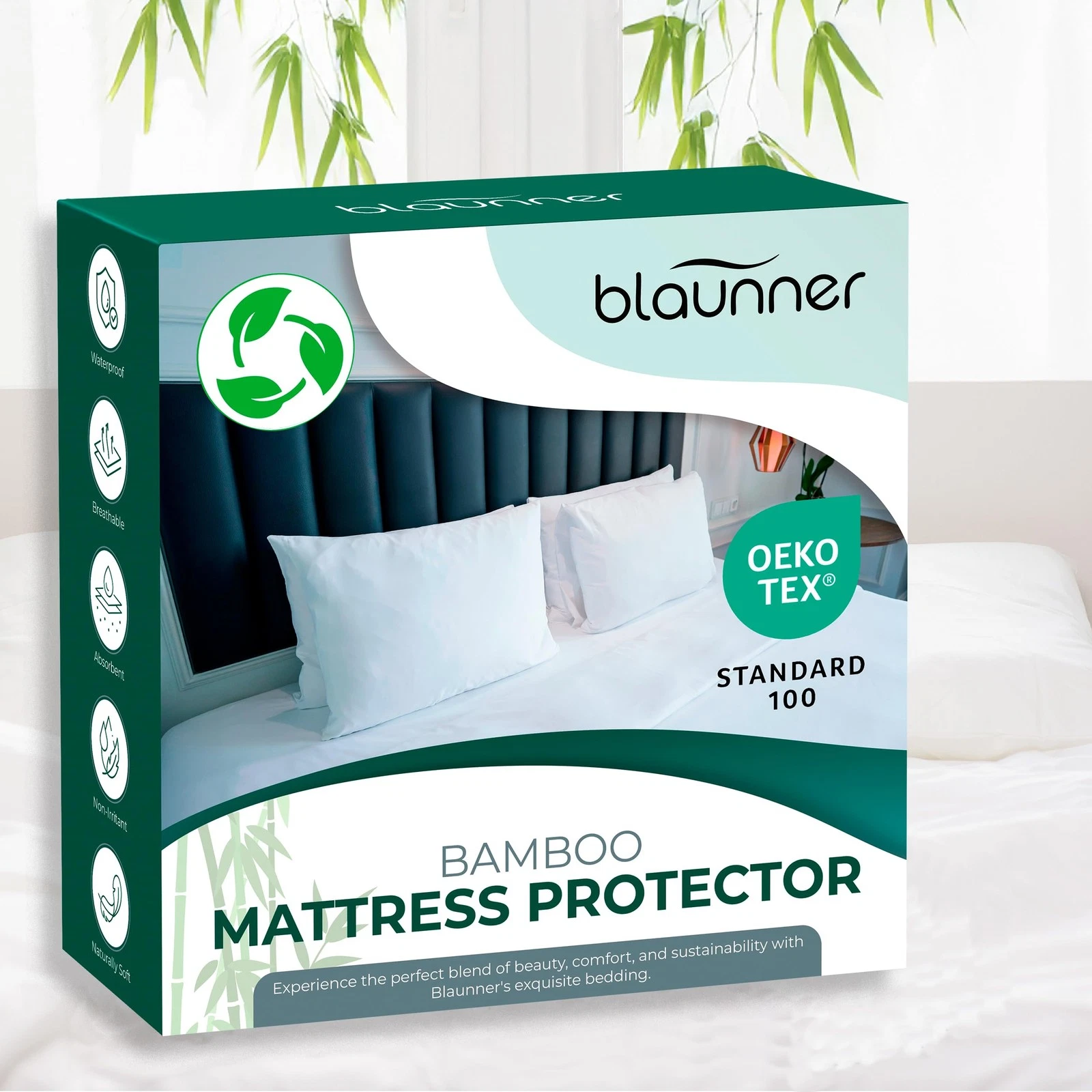 Mattress Cover Queen Size Bed - Soft & Breathable Queen Size Mattress Protect...