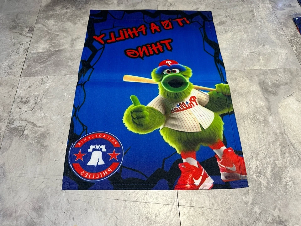 MLB Philadelphia Phillies Philly Phanatic Garden Flag 2 Sided Premium Yard Flag. - Image 2 of 2