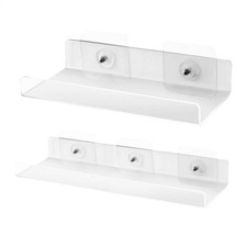 Self Adhesive Acrylic Bathroom Shelves No Drill, Stable Wall Mounted Shelf
