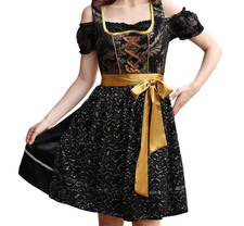 Women's Oktoberfest 3 Piece Dress Set Dirndl Costume Knee-Length Dress
