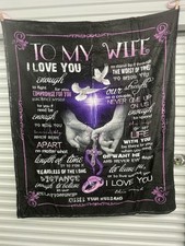 Throw Blanket To My Wife From Husband 50x60 Inch Cover Soft Gift For Wife