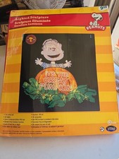 Peanuts Christmas 15" Lighted Display It  s The Great Pumpkin Open Box RARE