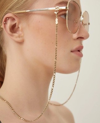GUCCIゴールドメガネチェーン New Gucci Glasses Chain Detachable Gold Authentic Gift | eBay