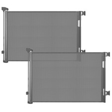 2-Pack Retractable Baby Gate for Stairs-33 Height, Expands up to 55 Width-Saf...