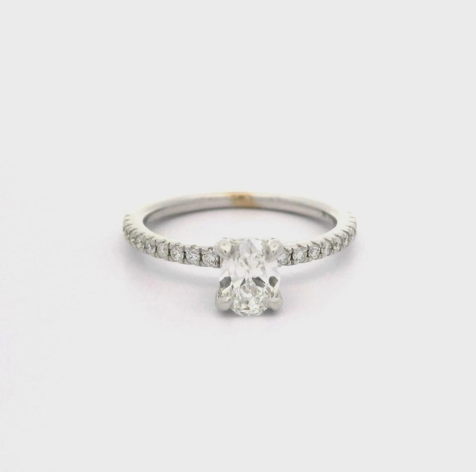 18k White Gold 0.60ctw GIA Oval Cut Diamond Engagement Ring - Image 2 of 4