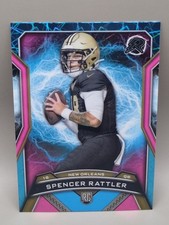 Amortiguador Topps Resurgence Spencer Rattler #166 2025 azul cielo y rosa radiocontrol