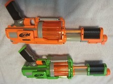 Nerf Dart Tag FuryFire Pump Action Revolver Green Team And Orange Team Lot 2