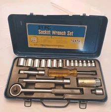 VTG Ratchet Socket Set 21 Piece S.A.E. Size 1/4" & 3/8" Combination Tools Japan
