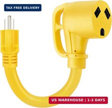 Kohree 30 Amp to 110V Adapter RV Plug, 15A Male to 30A Female RV Power Adapter,