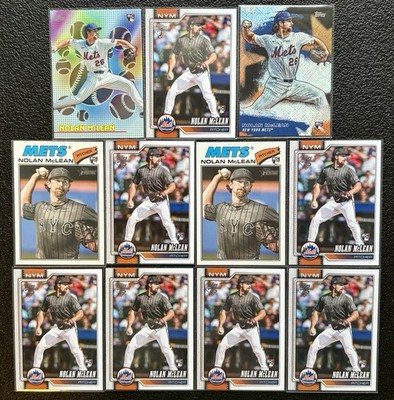 11x NOLAN McLEAN Rookie Card RC Lot! - 2026 Topps Series 1 & More! *Mets