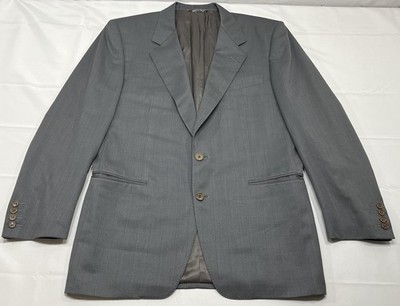 Canali Milano Raleigh Italy 50R Gray Wool Single Breasted Blazer Sport Coat