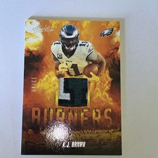 A.J. Brown 2025 Panini Absolute ABU-AJB Holo SIlver Burners Patch /49 Logo Patch