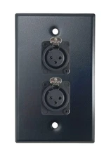 Black PROCRAFT SPL-2X-BK-VAR 1 Gang Stainless Pro Audio Installation Wall Plate
