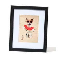 8x10 Picture Frame Black for Wall or Tabletop Display 8x10in Black Woodgrain