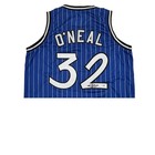 Autographed/Signed SHAQUILLE SHAQ O'NEAL Orlando Blue Pinstripe Jersey BAS COA