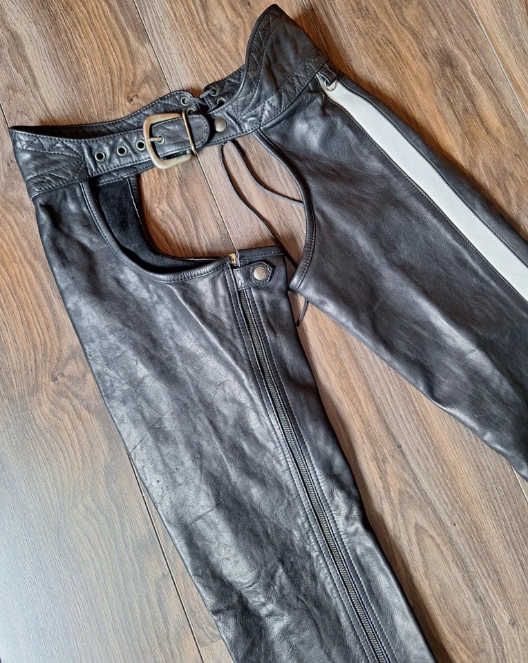 SUPERBES CHAPS CUIR TTBM PARIS W28 T38 LEATHER LEDER GAY SKIN ROB MRB - Photo 3/4