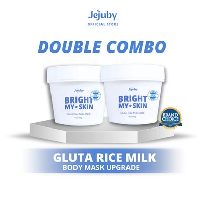 Jejuby Gluta Rice Milk Body Mask 2in1 Whitening Sleeping Mask 2PCS