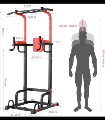Power Tower Pull Up Bar Strength Bodybuilding Standing 200kg Workout Equipments