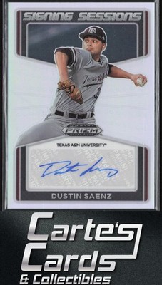 Dustin Saenz 2022 Panini Prizm Draft #SS-SZ Holo Signing Sessions Texas A&M Auto