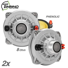 2x Timpano TPT-D250X 2" VC Phenolic Compression Horn Driver 8 Ohm 500 Watts