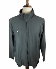 Nike Fit Dry Vented Windbreaker Workout Performance Gray Jacket Mens L