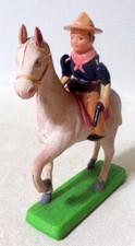 Vintage Japan Celluloid Cowboy on Horse Toy