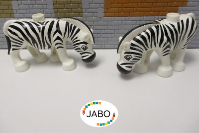 ( I6/15 ) LEGO Duplo Tiere 2x Zebra  Zoo Safari Tierpark
