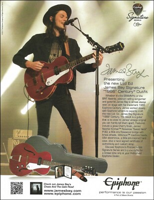 James Bay Signature Epiphone 1966 Century Guitar Outfit ad x 11