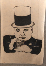 Original Vintage Antique W.C. Fields Mini Iron On Transfer