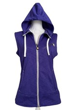 Sims Snowboarding Womens Medium Purple Full Zip Hoodie Vest Fleece Lined #2020