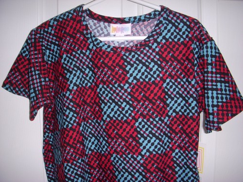 NWT ~Kids Gracie UNISEX T Tee Top SIZE~8 TEAL, CRANBERRY & BLACK PRINT - Picture 2 of 5