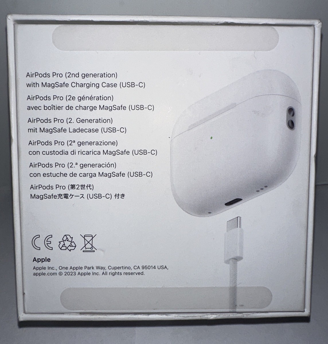 Original Apple AirPods Pro 2nd Generation BOX ONLY (Manual