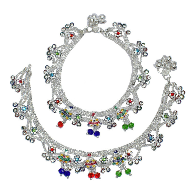 Anklet Payal Bridal Foot Bracelet Chain Traditional Barefoot Fashion Jewellery