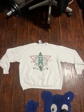 Vintage 90s Guess Jeans Made in Usa Longboard Surf Crewneck Sweatshirt Sz L USA