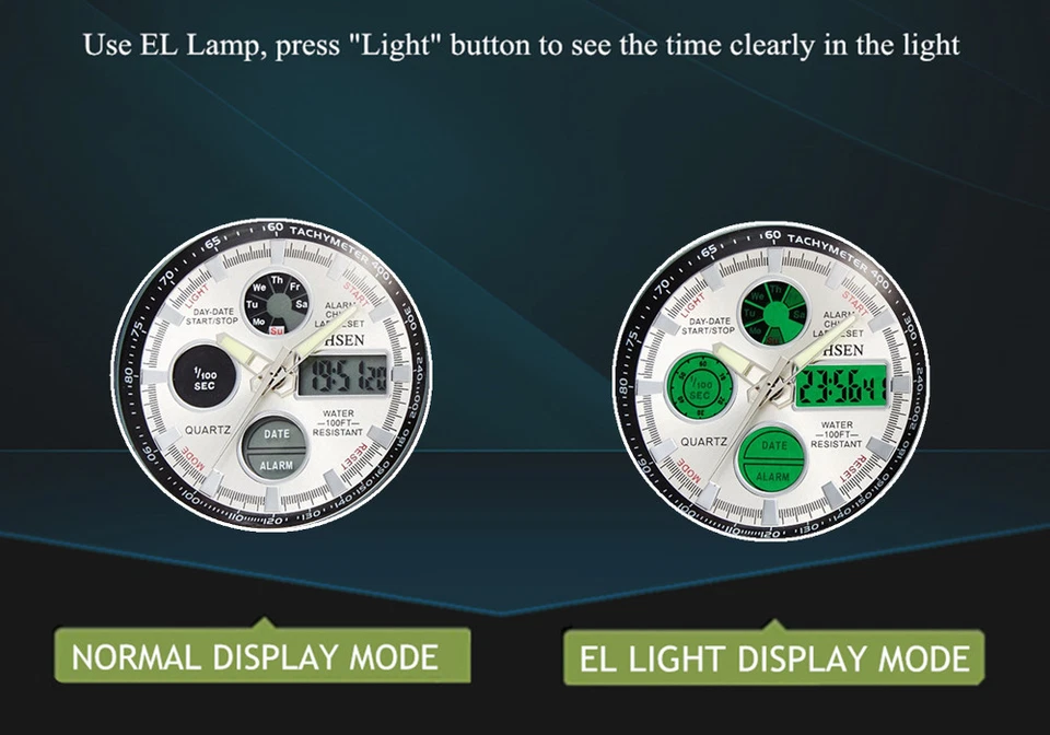 OHSEN Men Watch LED Digital Quartz Dual Time Male Military Nylon Wrist Watches - Image 3 of 4