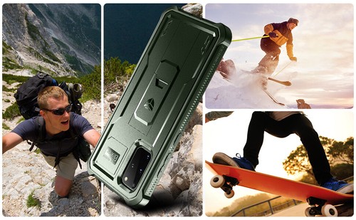 Dexnor für Samsung Galaxy S20 Plus Hülle Heavy Duty Robuste Handyhülle Kickstand - Bild 55 von 55