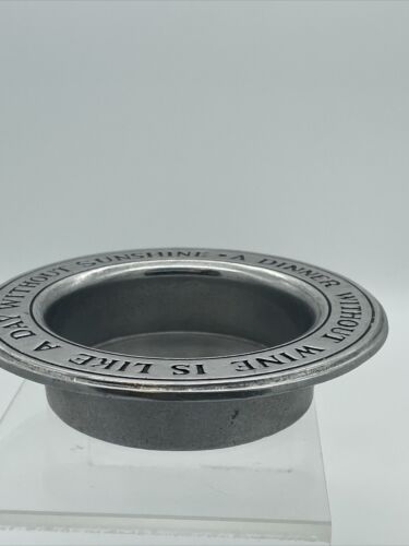Vintage Wilton Armetale American Inspirations Zinn Weinflasche Untersetzer Filz Ch1 - Bild 3 von 8