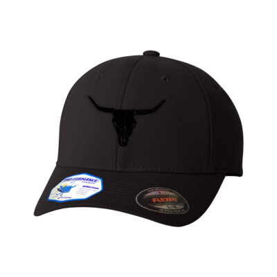 Flex Fit Hats L/XL S/M Cow Skull A Polyester Baseball Cap for Men and Women