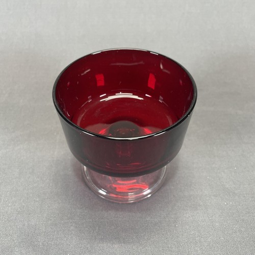 Cristal D'Arques Durand Champagne Sherbet Glass Red Ruby Multiple Available - Picture 3 of 5