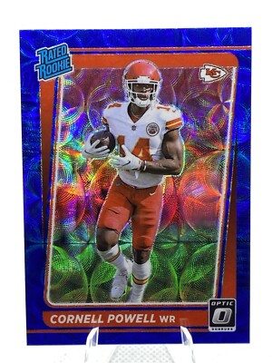 2021 Panini Donruss Optic - [Base] - Blue Scope Prizm #240 - Cornell Powell RC