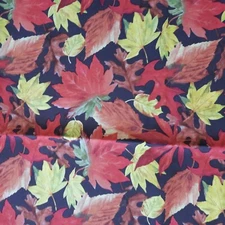 AVC Cotton Quilting Fabric 44" X 58" Packed Leaves D# 13227 Harvest Autumn Fall