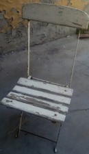 Sedia Giardino Antica Originale Bistrot Francia 1900 