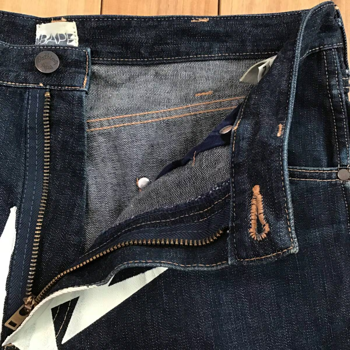 BAPE STA denim pants a bathing ape star NIGO BAPESTA Size L